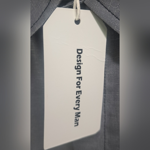 NWT Ouko Men's Hawaiian Shirt Lightweight Gray Short Sleeves Casual 2XL XXL - Picture 6 of 9